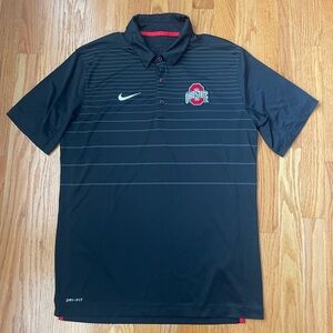 Nike Men’s Black Ohio State Polo with Embroidered Logo